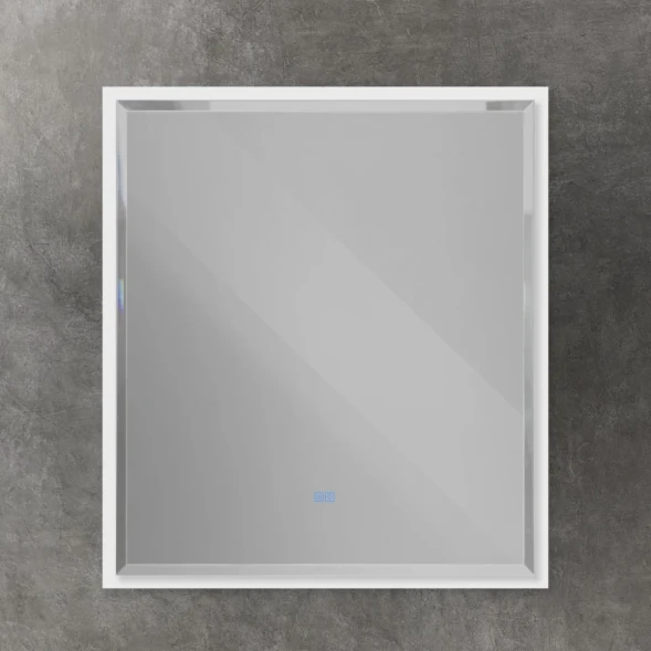 Зеркало Cezares Interni CZR-SPC-INT-1000-900-LED-TCH-WARM-BL 100x90 см, с LED-подсветкой, сенсорным выключателем, антизапотеванием, белый глянец
