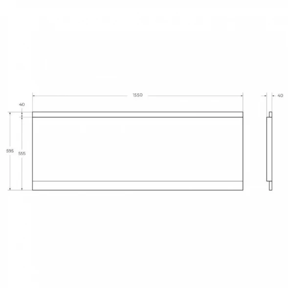 Панель фронтальная 155 см Cezares Eco ECO-155-SCR-W37