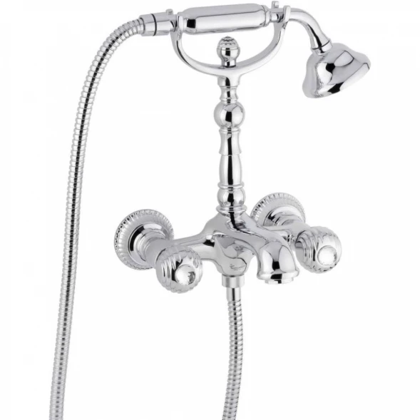 Смеситель для ванны Emmevi The One Cloe 98011SW/CR с душевым гарнитуром, хром