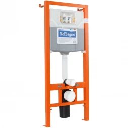 Инсталляция для унитаза BelBagno Marmi BB002-80/BB009-MR-BIANCO с кнопкой смыва, белый