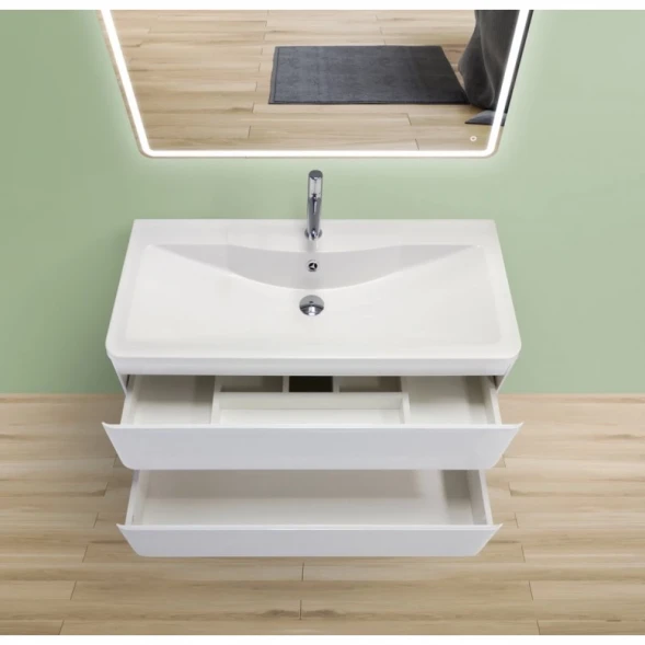 Тумба Bianco Lucido 99,6 см BelBagno Albano ALBANO-1000-2C-SO-BL