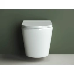 Унитаз подвесной Ceramica Nova Highlight CN1804 безободковый, с сиденьем микролифт, белый