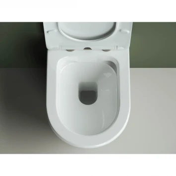 Унитаз подвесной Ceramica Nova Highlight CN1804 безободковый, с сиденьем микролифт, белый