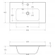 Раковина 80x46 см Cezares Duet CZR-NAT-80-LVB
