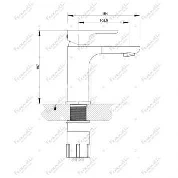 Смеситель для раковины Feramolli Pura GL645