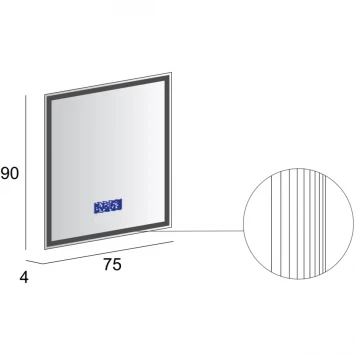 Зеркало 75x90 см Cezares 45062