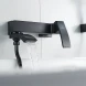 Смеситель для ванны Rose R1552H с душевым гарнитуром, черный матовый