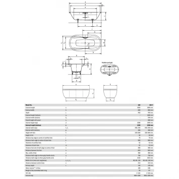 Ванна стальная Kaldewei Mega Duo Oval 184 223800010001 180x90 см, альпийский белый