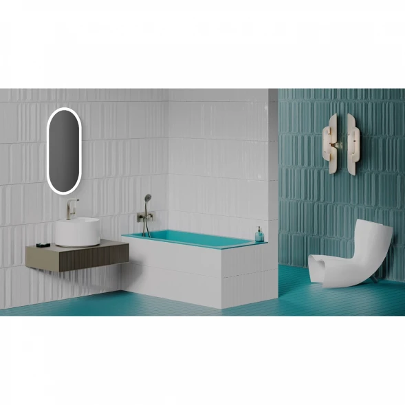 Ванна из литьевого мрамора Salini S-Sense Cascata 105011GF 150,3x70 см, покраска по RAL глянец полностью