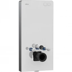 Инсталляция для унитаза Abber AC0107MW с кнопкой смыва, белый