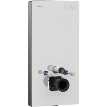 Инсталляция для унитаза Abber AC0107MW с кнопкой смыва, белый