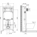 Комплект инсталляция с унитазом BelBagno Sfera BB3103CHR/SC/BB002-80/BB014-SR-BIANCO с кнопкой смыва, белый + унитаз подвесной BelBagno Due безободковый, с сиденьем микролифт, белый