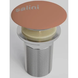 Донный клапан для раковины Salini S-Sense D 501 161201GF3012 без перелива, бежево-красный глянец