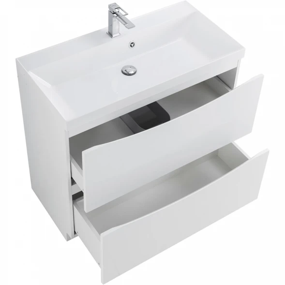 Тумба Bianco Lucido 89,6 см BelBagno Marino MARINO-900-2C-PIA-BL-P