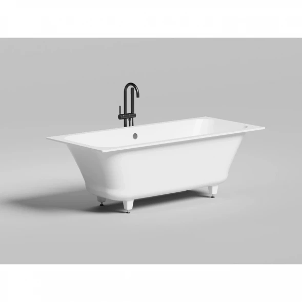 Ванна из литьевого мрамора Salini S-Stone Orlanda Axis 103223M 170x75 см, белый матовый
