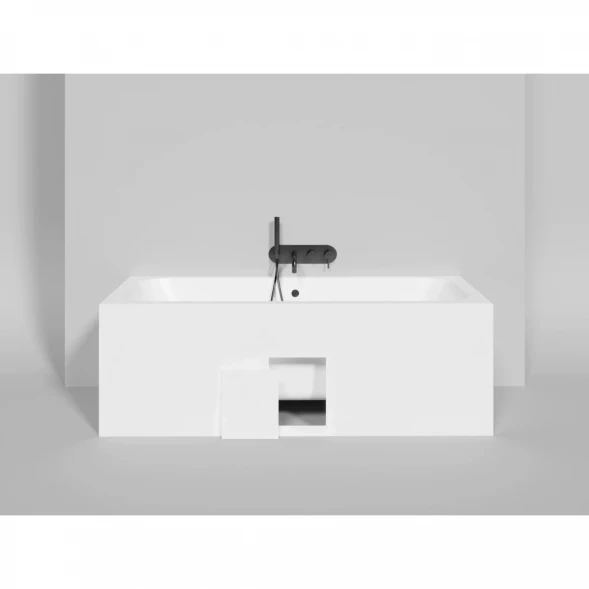 Ванна из литьевого мрамора Salini S-Stone Orlanda Axis 103223M 170x75 см, белый матовый