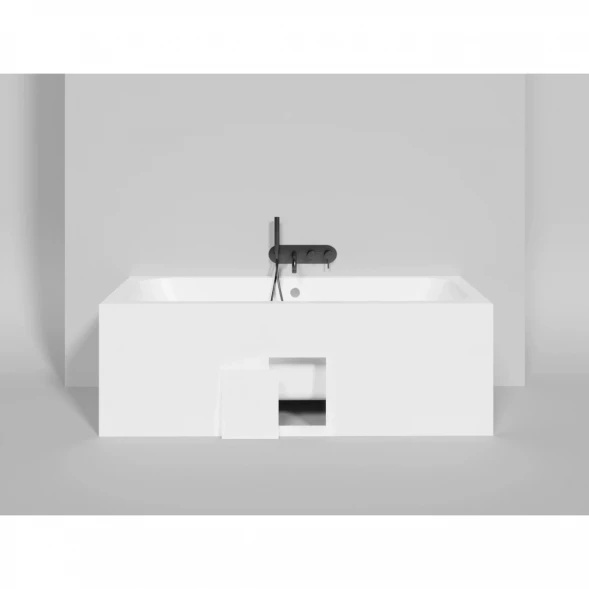 Ванна из литьевого мрамора Salini S-Stone Orlanda Axis 103223M 170x75 см, белый матовый