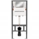 Инсталляция для унитаза Ceramica Nova Balance Square CN121002CH с кнопкой смыва, хром