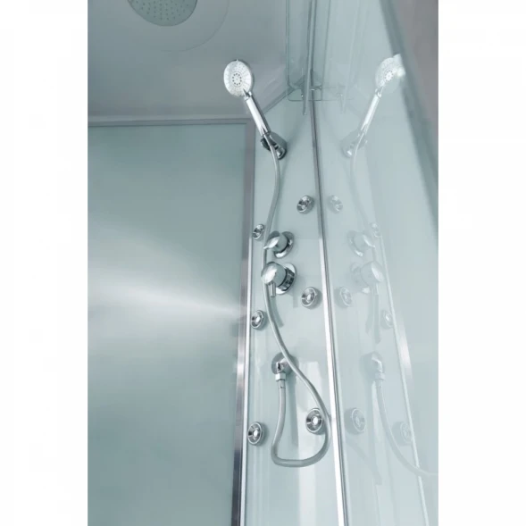 Душевая кабина 80x80x235 см BelBagno UNO-CAB-R-2-80-P-Cr-TOP текстурное стекло