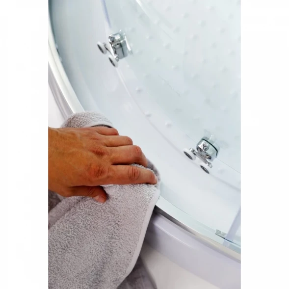 Душевая кабина 80x80x235 см BelBagno UNO-CAB-R-2-80-P-Cr-TOP текстурное стекло