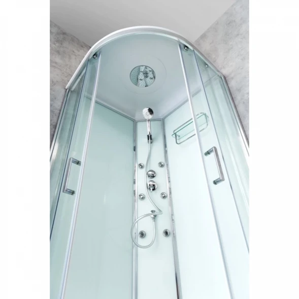 Душевая кабина 80x80x235 см BelBagno UNO-CAB-R-2-80-P-Cr-TOP текстурное стекло