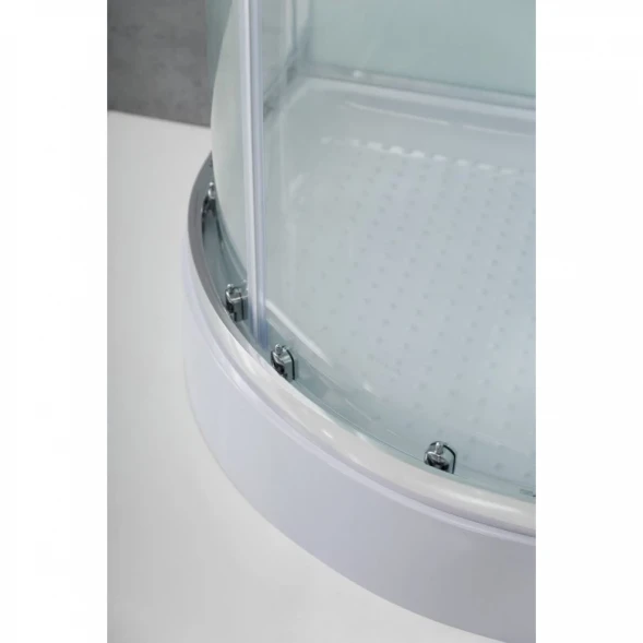 Душевая кабина 80x80x235 см BelBagno UNO-CAB-R-2-80-P-Cr-TOP текстурное стекло