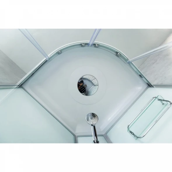 Душевая кабина 80x80x235 см BelBagno UNO-CAB-R-2-80-P-Cr-TOP текстурное стекло