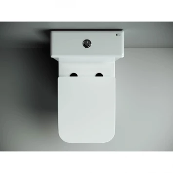 Унитаз-компакт Ceramica Nova Cubic CN1803 безободковый, с сиденьем микролифт, белый