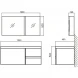 Раковина 100x48 см BelBagno Luce BB1000AB