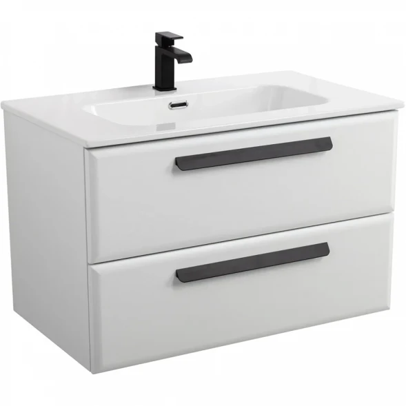 Тумба под раковину Cezares Eco ECO-CER-N-800-2C-SO-BO 80 см, подвесная, Bianco Opaco