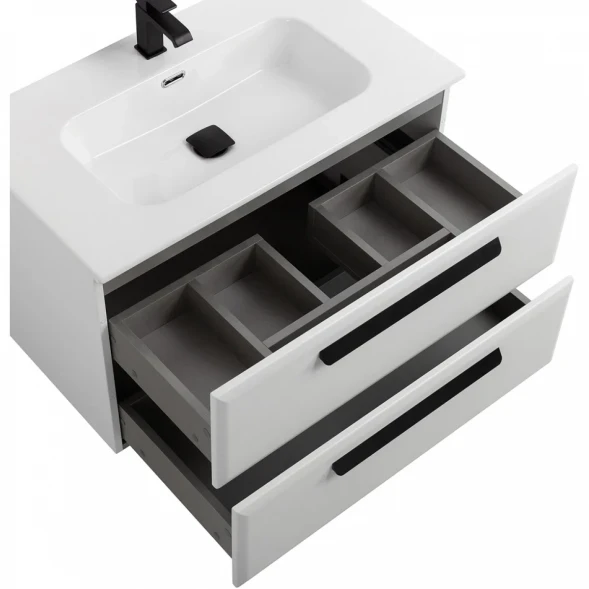 Тумба под раковину Cezares Eco ECO-CER-N-800-2C-SO-BO 80 см, подвесная, Bianco Opaco