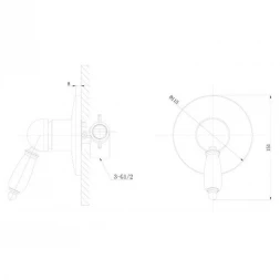 Смеситель для душа Caprigo Adria Uno 02-550-crm
