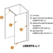 Неподвижная перегородка 105 см Cezares LIBERTA-L-1-105-C-NERO прозрачное