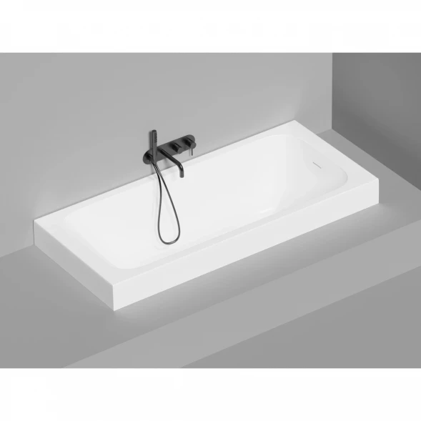 Ванна из литьевого мрамора Salini S-Sense Orlanda Kit 102112M 180x80 см, белый матовый