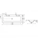 Раковина 121x45,7 см Ceramica Nova Grace CN7016