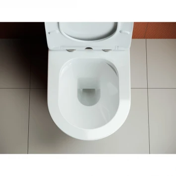 Унитаз-компакт Ceramica Nova Highlight CN1802 безободковый, с сиденьем микролифт, белый