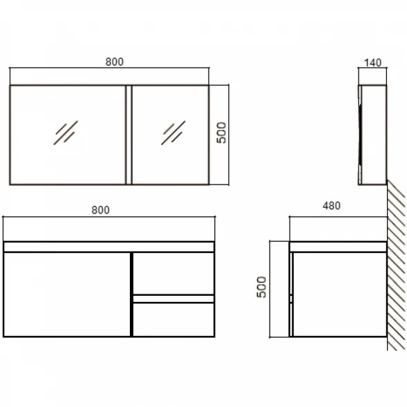Раковина 80x48 см BelBagno Luce BB800AB