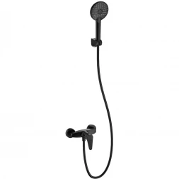 Смеситель для душа Wonzon &amp; Woghand Alfa WW-AE3102-MB с душевым гарнитуром, черный матовый