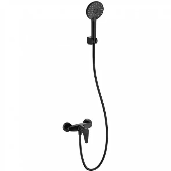 Смеситель для душа Wonzon &amp; Woghand Alfa WW-AE3102-MB с душевым гарнитуром, черный матовый