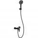 Смеситель для душа Wonzon &amp; Woghand Alfa WW-AE3102-MB с душевым гарнитуром, черный матовый
