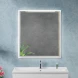 Зеркало Cezares Interni CZR-SPC-INT-800-900-LED-TCH-WARM-BL 80x90 см, с LED-подсветкой, сенсорным выключателем, антизапотеванием, белый глянец