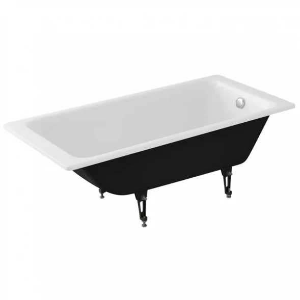 Ванна чугунная Delice Parallel DLR220503R-AS 150x70 см, с ручками, антискользящим покрытием, белый