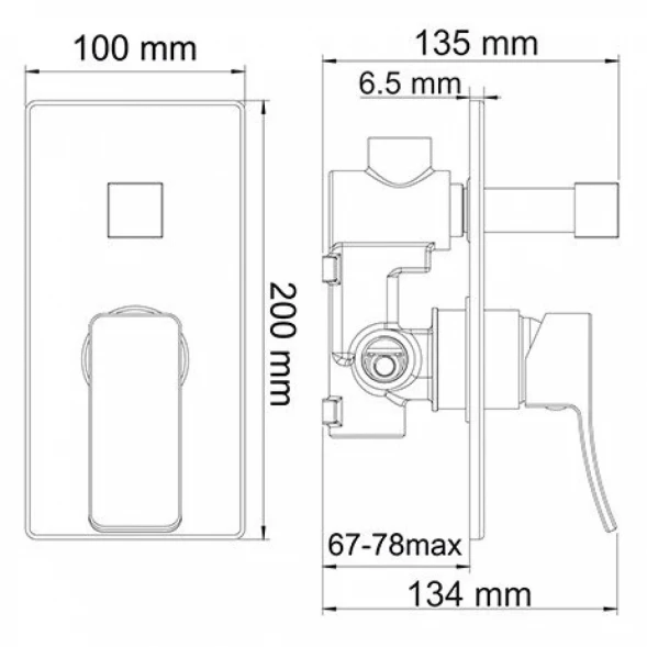 Смеситель для ванны WasserKRAFT Elbe 10641W