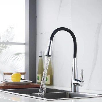 Смеситель для кухни Rose R213 с гибким изливом, хром
