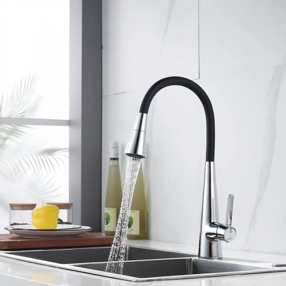 Смеситель для кухни Rose R213 с гибким изливом, хром