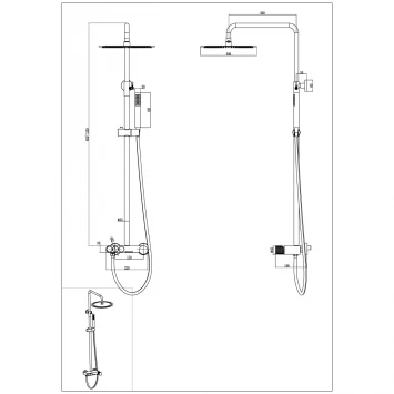 Душевая система 300 мм Boheme Stick Touch 128-CRCR.2