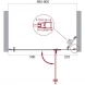 Душевая дверь 90 см BelBagno Kraft KRAFT-B-12-60/30-C-Cr-R прозрачное