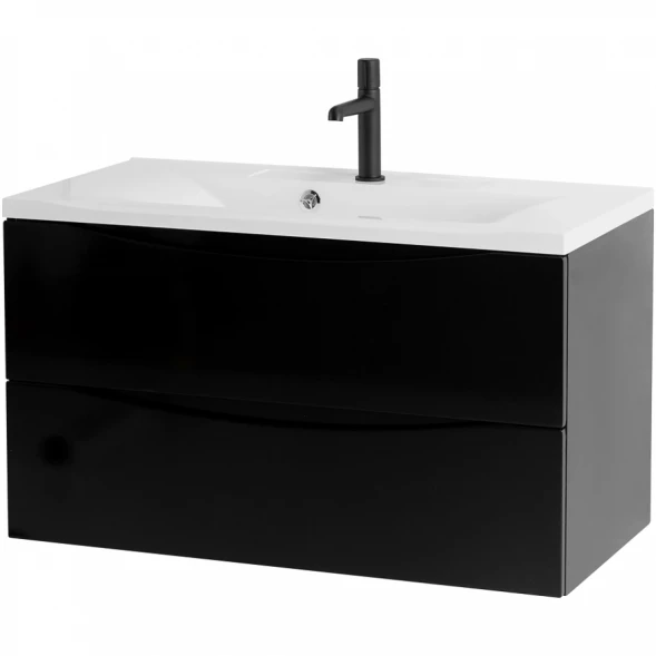 Тумба Nero Lucido 79,6 см BelBagno Marino MARINO-800-2C-SO-NL-P