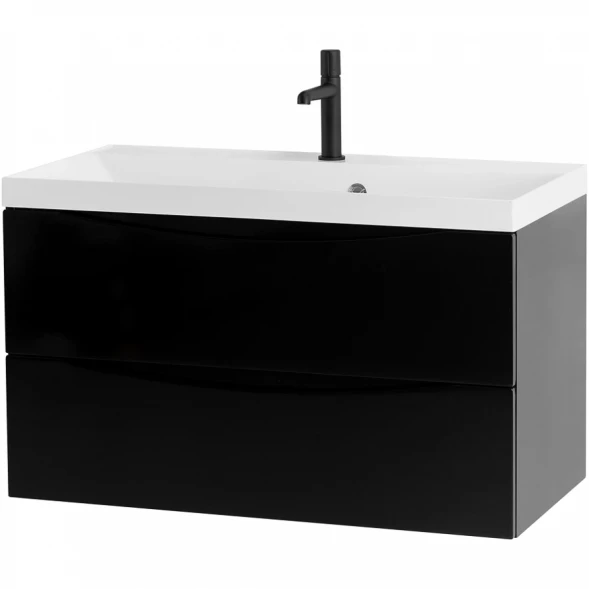 Тумба Nero Lucido 79,6 см BelBagno Marino MARINO-800-2C-SO-NL-P