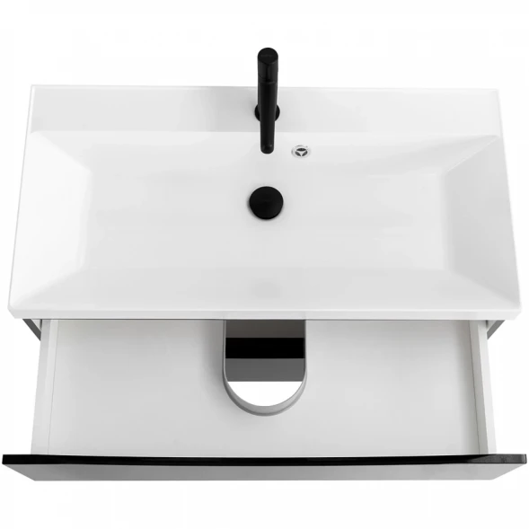 Тумба Nero Lucido 79,6 см BelBagno Marino MARINO-800-2C-SO-NL-P